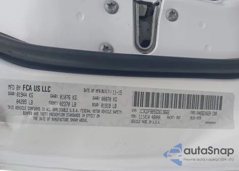 2016 Dodge Dart Sxt z USA, uszkodzony, nr VIN 1C3CDFBB5GD613662